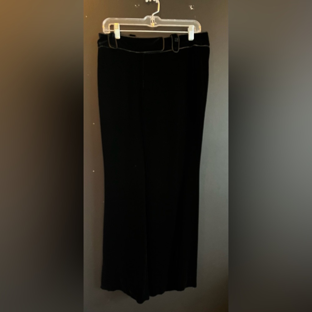 ANN TAYLOR Black Velvet Pants